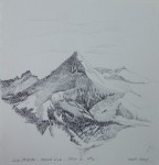 Les Alpes - croquis - Monique Brochet